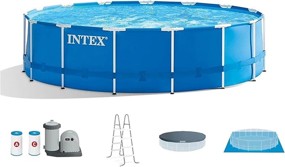 metal framed aboveground pool