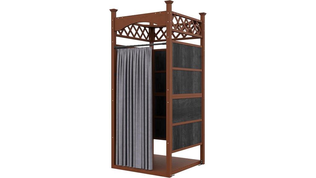 outdoor shower with mat