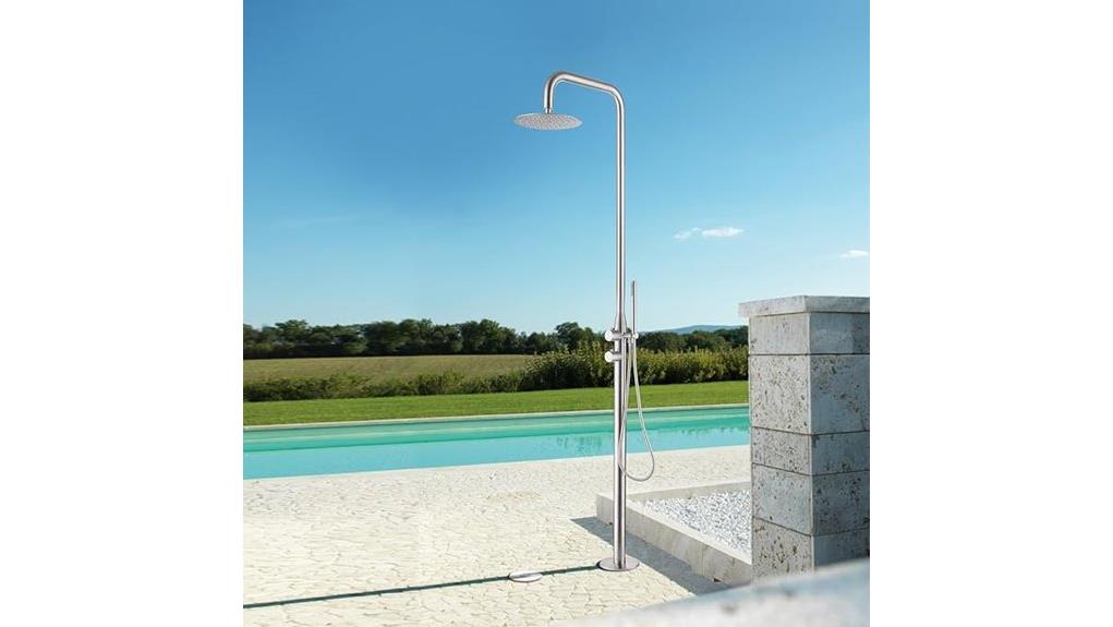 review of freestanding outdoor shower