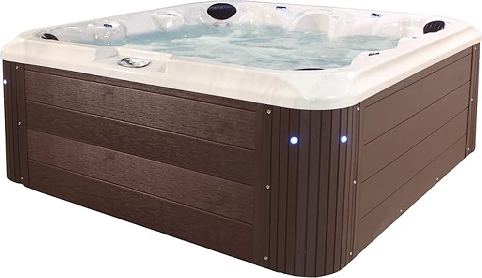 spacious durable luxury cedar hot tub